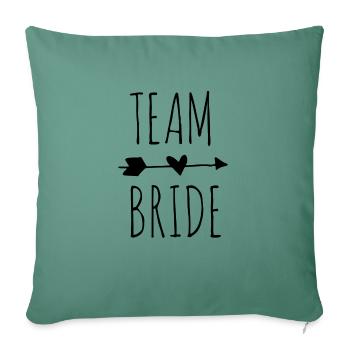 Team Bride - Housse de coussin décorative 45 x 45 cm - vert sapin - Devant