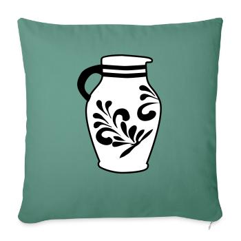 Bembel - The original Frankfurt cider bembel - Sofa pillowcase 17,3'' x 17,3'' (45 x 45 cm) - cypress green - Front