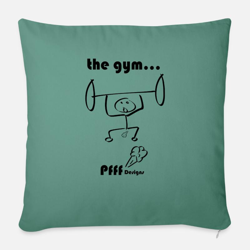 the gym pfff - Sofakissenbezug 45 x 45 cm - Tanngrün