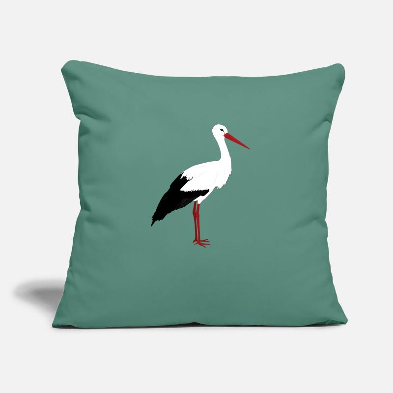 Stands de cigogne Housse de coussin décorative 45 x 45 cm