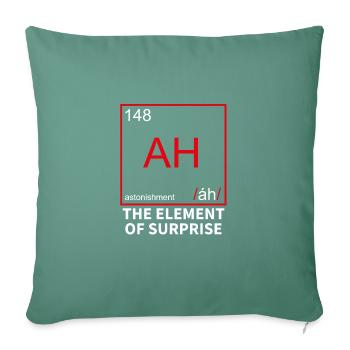 Élément chimique pour la surprise - Surprise - Housse de coussin décorative 45 x 45 cm - vert sapin - Devant