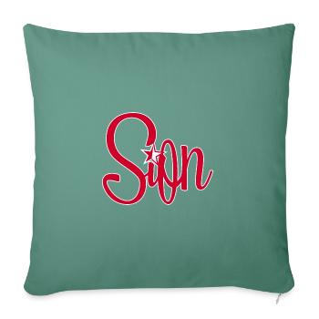 Sion capital of Valais - Sofa pillowcase 17,3'' x 17,3'' (45 x 45 cm) - cypress green - Front