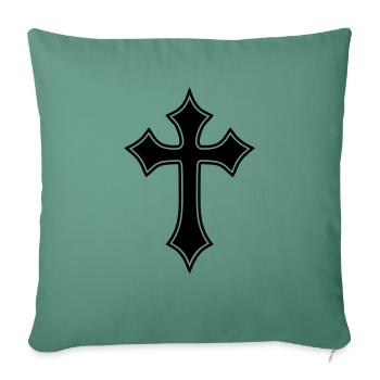 Gothic Cross__V003 - Sofa pillowcase 17,3'' x 17,3'' (45 x 45 cm) - cypress green - Front