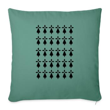 Hermine Britain flag Breton - Sofa pillowcase 17,3'' x 17,3'' (45 x 45 cm) - cypress green - Front