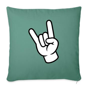 Hand Sign Party - Sofa pillowcase 17,3'' x 17,3'' (45 x 45 cm) - cypress green - Front
