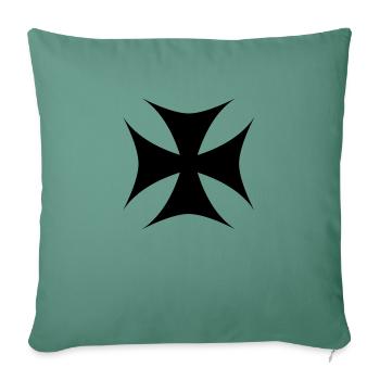 Templar Cross - Sofa pillowcase 17,3'' x 17,3'' (45 x 45 cm) - cypress green - Front