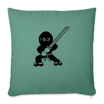ninja katana - Sofa pillowcase 17,3'' x 17,3'' (45 x 45 cm) - cypress green - Front