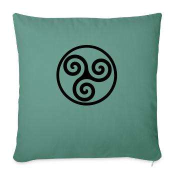 triskel symbole breton de bretagne tribal - Housse de coussin décorative 45 x 45 cm - vert sapin - Devant