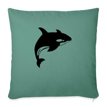 wal - Housse de coussin décorative 45 x 45 cm - vert sapin - Devant