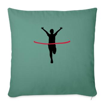 aiming red band goal home race - Sofa pillowcase 17,3'' x 17,3'' (45 x 45 cm) - cypress green - Front