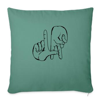 los_angeles_handzeichen - Sofa pillowcase 17,3'' x 17,3'' (45 x 45 cm) - cypress green - Front
