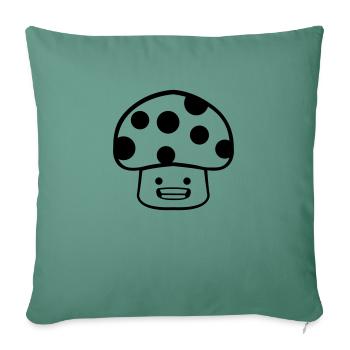 Mushroom Comic - Sofa pillowcase 17,3'' x 17,3'' (45 x 45 cm) - cypress green - Front