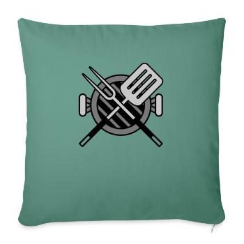 Coal Grill Grill Master Barbecue Utensils - Sofa pillowcase 17,3'' x 17,3'' (45 x 45 cm) - cypress green - Front