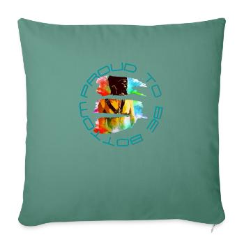 Proud to be Bottom - Sofa pillowcase 17,3'' x 17,3'' (45 x 45 cm) - cypress green - Front