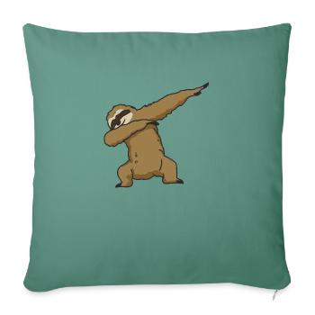 Dabbing Faultier Geschenkidee - Sofakissenbezug 45 x 45 cm - Tanngrün - Vorne