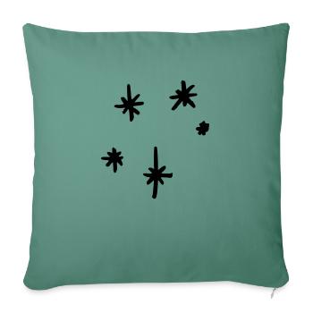 Space stars - Housse de coussin décorative 45 x 45 cm - vert sapin - Devant