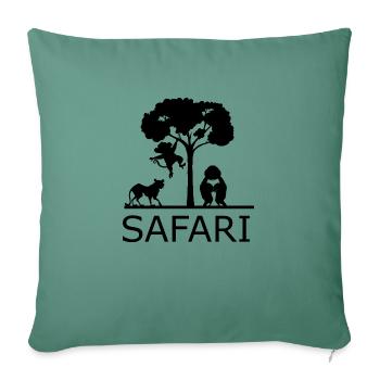 Safari Zoo Animal Safari Zoo - Sofa pillowcase 17,3'' x 17,3'' (45 x 45 cm) - cypress green - Front