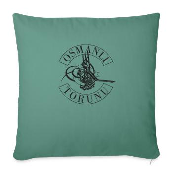 Türkiye - Housse de coussin décorative 45 x 45 cm - vert sapin - Devant