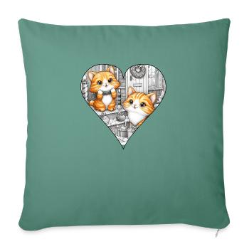 Noel 2023 3 - Housse de coussin décorative 45 x 45 cm - vert sapin - Devant