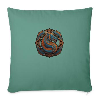 Be strong as a dragon - Sofa pillowcase 17,3'' x 17,3'' (45 x 45 cm) - cypress green - Front