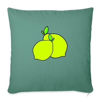 lemons - Sofa pillowcase 17,3'' x 17,3'' (45 x 45 cm) - cypress green - Front