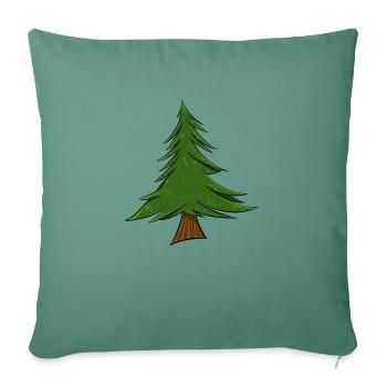 Sapin | Sapin de Noël | Pin - Housse de coussin décorative 45 x 45 cm - vert sapin - Devant
