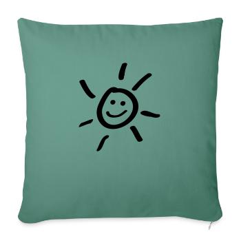 sun - Sofa pillowcase 17,3'' x 17,3'' (45 x 45 cm) - cypress green - Front