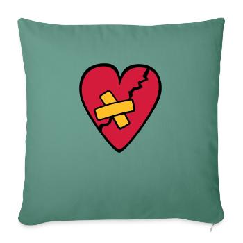 CoeurBrisé - Sofa pillowcase 17,3'' x 17,3'' (45 x 45 cm) - cypress green - Front