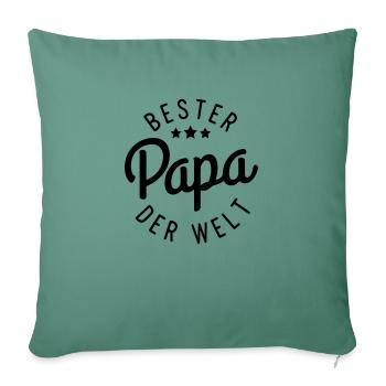 Bester Papa der Welt - Sofakissenbezug 45 x 45 cm - Tanngrün - Vorne