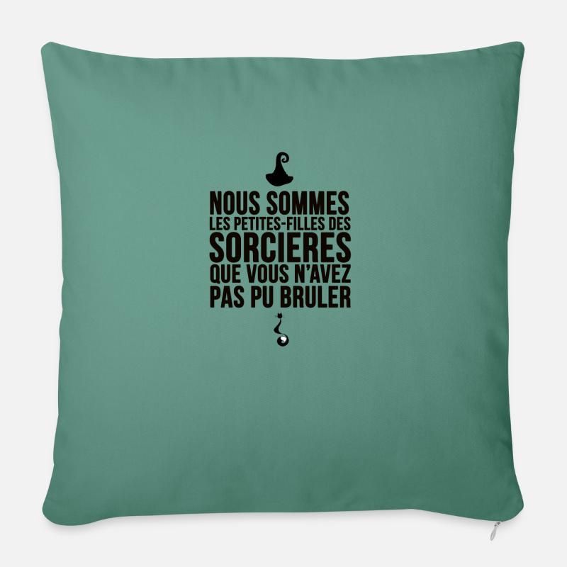 filles de sorcières - Housse de coussin décorative 45 x 45 cm - vert sapin
