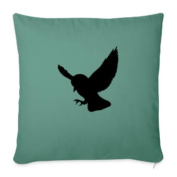 fliegender Vogel - Sofakissenbezug 45 x 45 cm - Tanngrün - Vorne