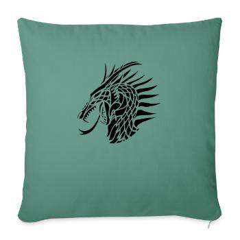 dragon_head - Housse de coussin décorative 45 x 45 cm - vert sapin - Devant