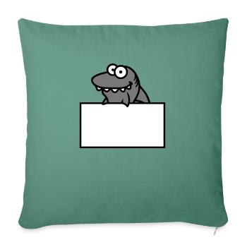 hai shield funny frame wall show comic cartoo - Sofa pillowcase 17,3'' x 17,3'' (45 x 45 cm) - cypress green - Front