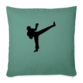 Kick, französisches Boxen - Sofakissenbezug 45 x 45 cm - Tanngrün - Vorne