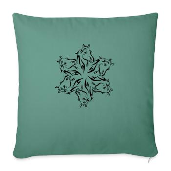 Horse design for horse enthusiasts - Sofa pillowcase 17,3'' x 17,3'' (45 x 45 cm) - cypress green - Front