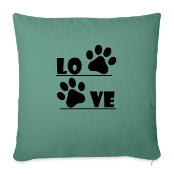 Chien chien - Housse de coussin décorative 45 x 45 cm - vert sapin - Devant
