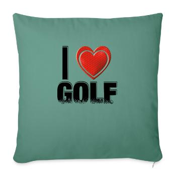 I love GOLF! - Sofakissenbezug 45 x 45 cm - Tanngrün - Vorne