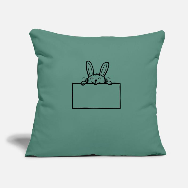 Lapins de bande dessinée Shield Housse de coussin décorative 45 x 45 cm