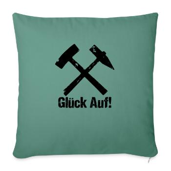 Luck On Irons and Mallets - Sofa pillowcase 17,3'' x 17,3'' (45 x 45 cm) - cypress green - Front
