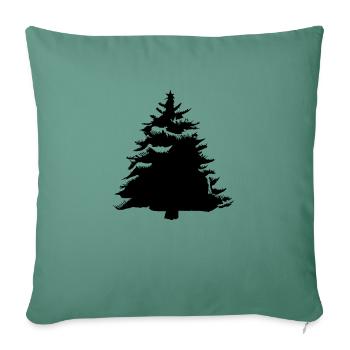 Arbre de Noël Arbre de Noël Vecteur d’hiver 18 - Housse de coussin décorative 45 x 45 cm - vert sapin - Devant
