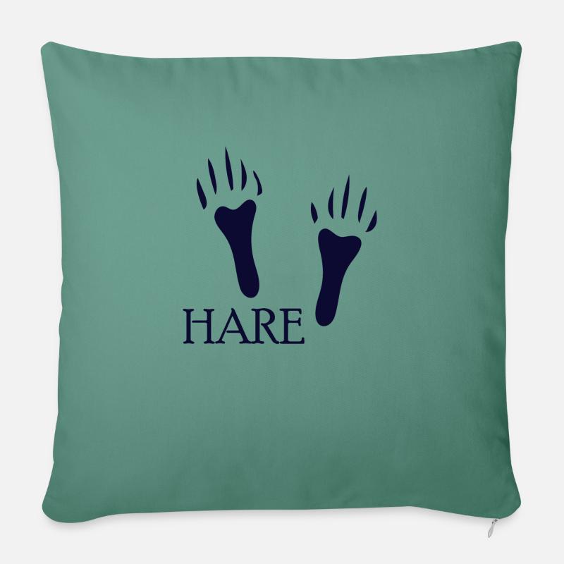 HARE PAW DOG CAT PET - Sofakissenbezug 45 x 45 cm - Tanngrün