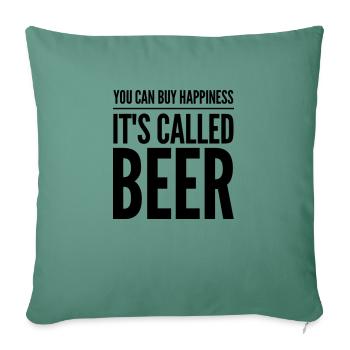Buveur de bière Amateurs de bière Idée cadeau des brasseurs de bière - Housse de coussin décorative 45 x 45 cm - vert sapin - Devant