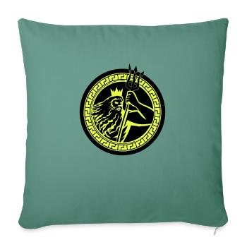 Poseidon Triton - Sofa pillowcase 17,3'' x 17,3'' (45 x 45 cm) - cypress green - Front