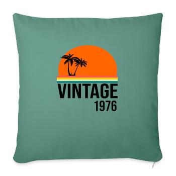 Millésime 1976 - Housse de coussin décorative 45 x 45 cm - vert sapin - Devant