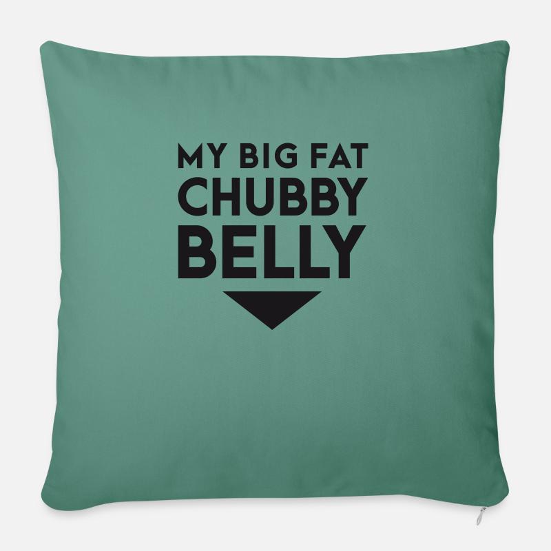 My big fat chubby belly - Sofakissenbezug 45 x 45 cm - Tanngrün