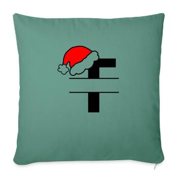 Christmas Alphabet Letter T to Personalise - Sofa pillowcase 17,3'' x 17,3'' (45 x 45 cm) - cypress green - Front