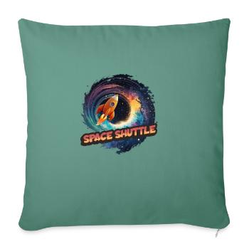 Space Shuttle: The Winged Spaceship - Sofa pillowcase 17,3'' x 17,3'' (45 x 45 cm) - cypress green - Front