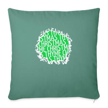 citation bébé cadeau idée dinosaure idée cadeau père noël - Housse de coussin décorative 45 x 45 cm - vert sapin - Devant