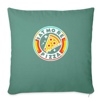 Mangez plus de pizza - Housse de coussin décorative 45 x 45 cm - vert sapin - Devant