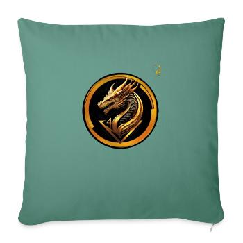 LE QUATRIÈME DRAGON - Housse de coussin décorative 45 x 45 cm - vert sapin - Devant